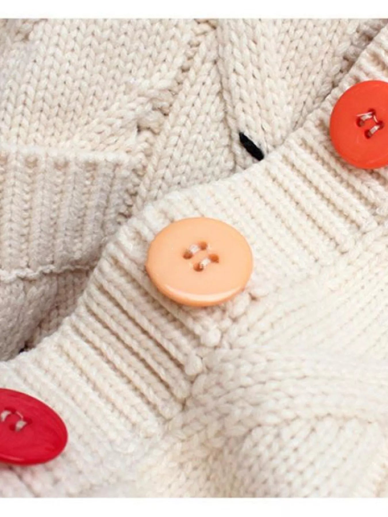 Cable Knit Button Up Cardigan - MAD RUFFI