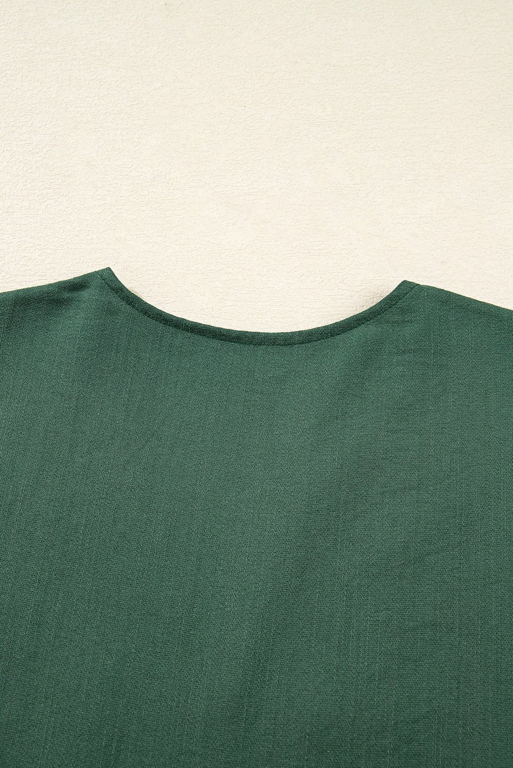 Canton Contrast Ricrac Trim Button V Neck Knotted Bracelet Sleeve Dress - MAD RUFFI