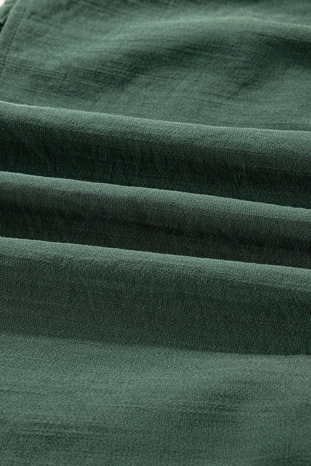 Canton Contrast Ricrac Trim Button V Neck Knotted Bracelet Sleeve Dress - MAD RUFFI