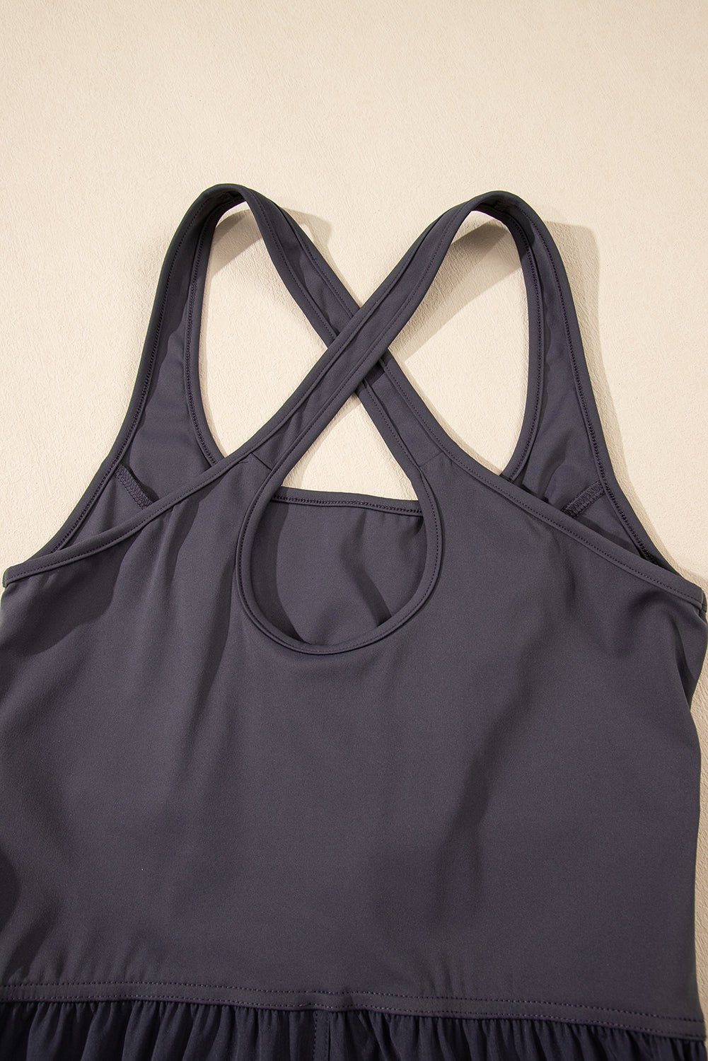 Carbon Grey Back Cross Strap Cut Out Jogger Jumpsuit - MAD RUFFI