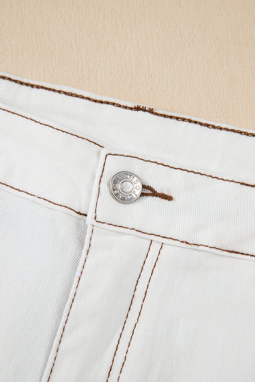 carbon grey raw hem high waist denim shorts - MAD RUFFI