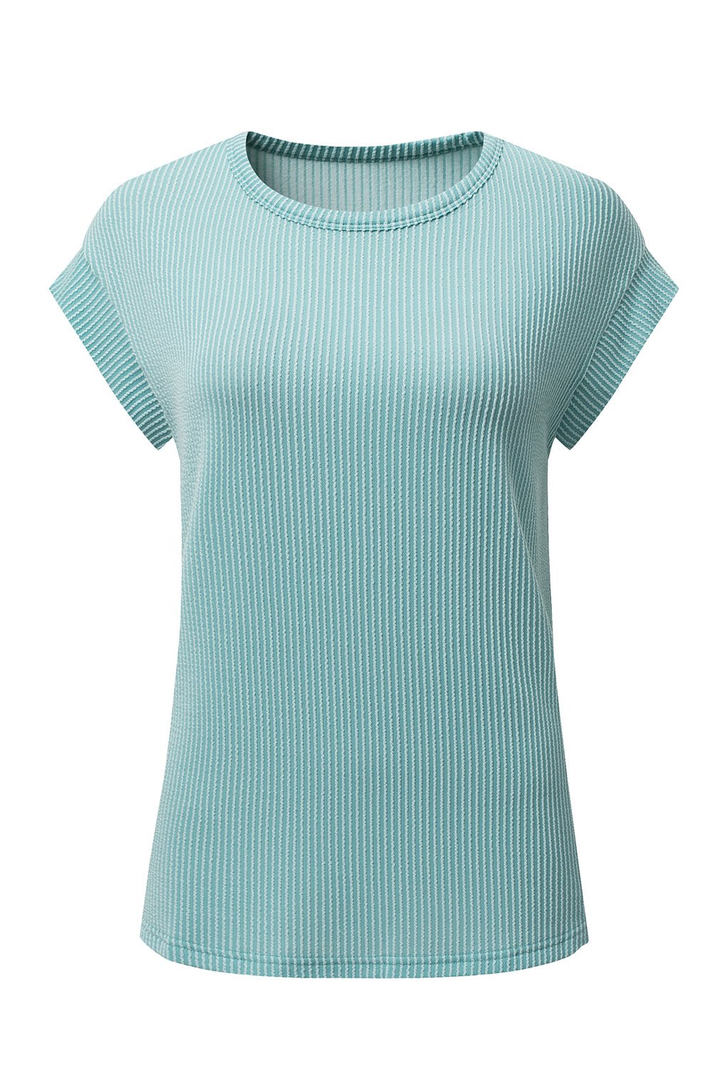 carbon grey twisted ribbed textured plain t shirt - MAD RUFFI