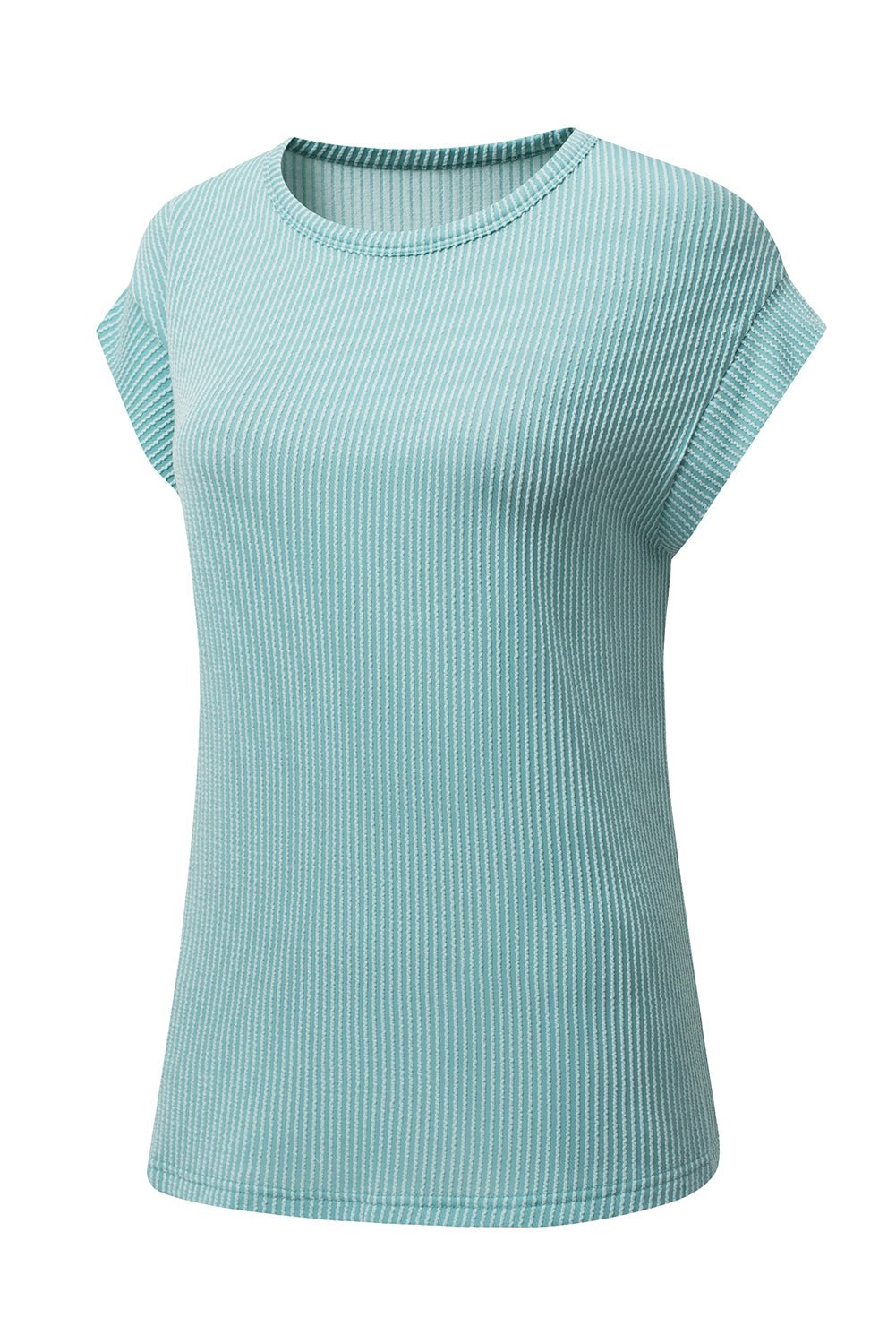 carbon grey twisted ribbed textured plain t shirt - MAD RUFFI