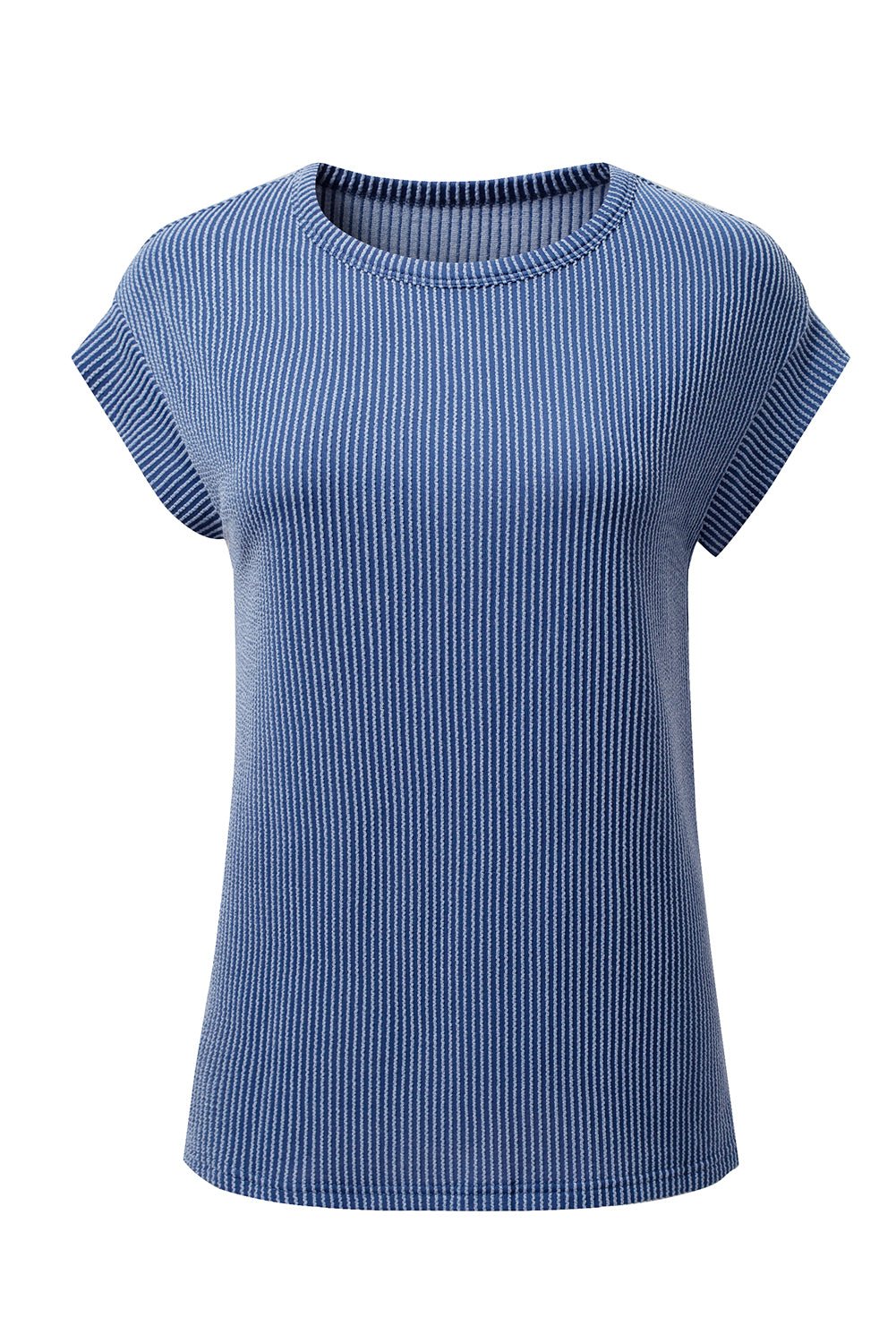 carbon grey twisted ribbed textured plain t shirt - MAD RUFFI