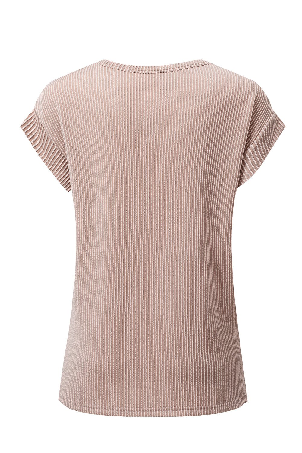 carbon grey twisted ribbed textured plain t shirt - MAD RUFFI
