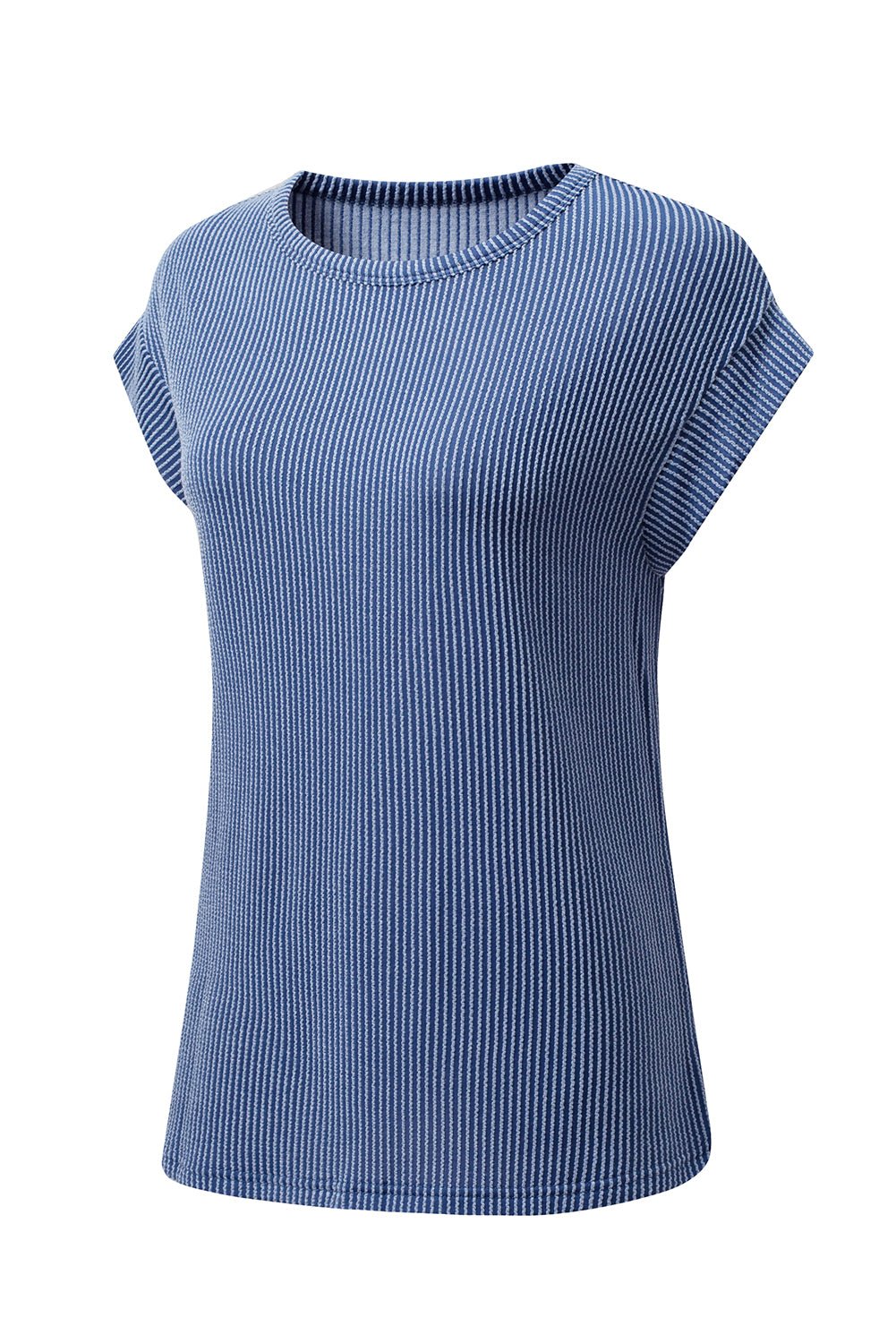 carbon grey twisted ribbed textured plain t shirt - MAD RUFFI