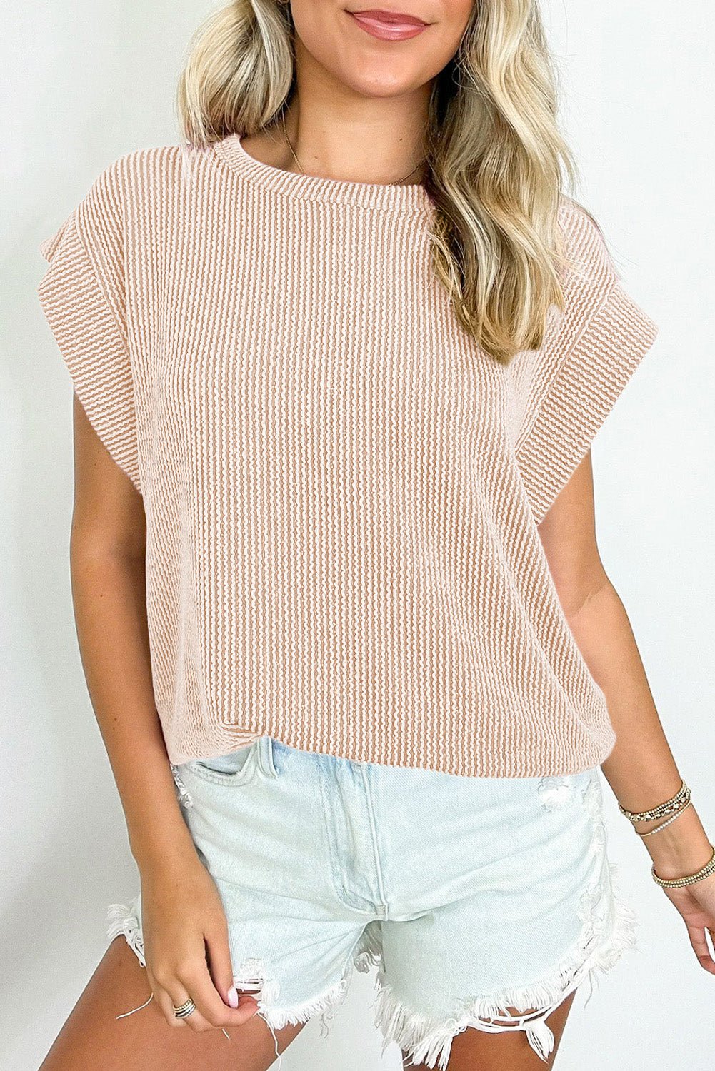 carbon grey twisted ribbed textured plain t shirt - MAD RUFFI