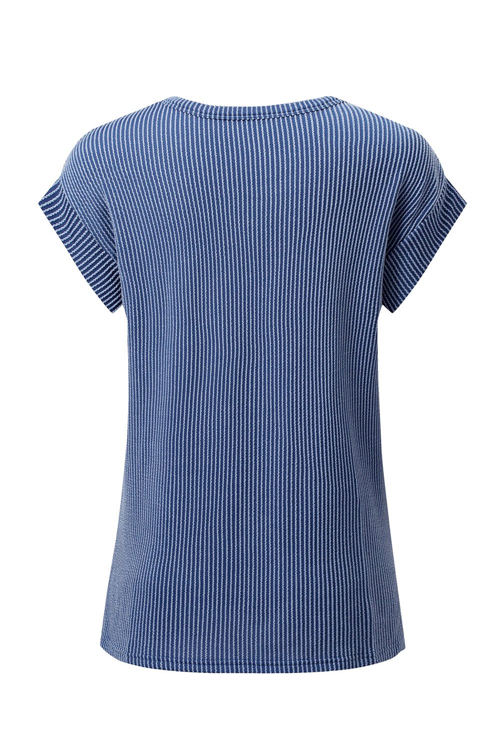 carbon grey twisted ribbed textured plain t shirt - MAD RUFFI