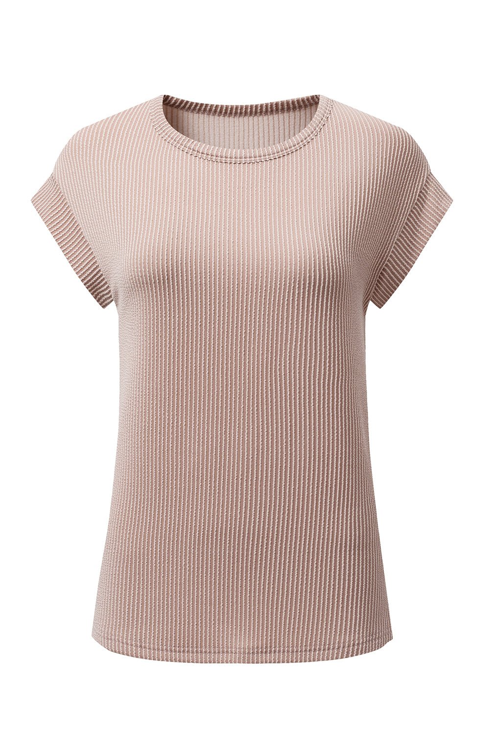 carbon grey twisted ribbed textured plain t shirt - MAD RUFFI