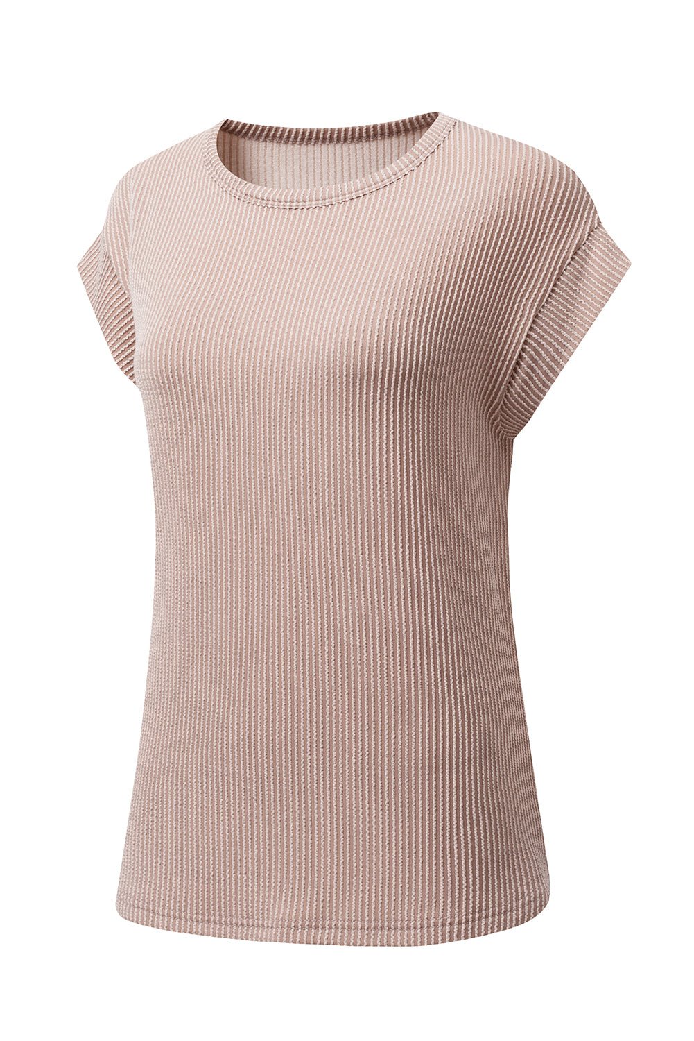 carbon grey twisted ribbed textured plain t shirt - MAD RUFFI