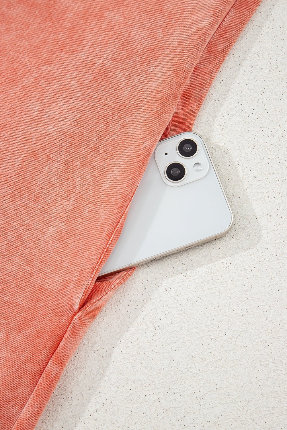 Carrot Mineral Wash Pocketed T-shirt Dress - MAD RUFFI