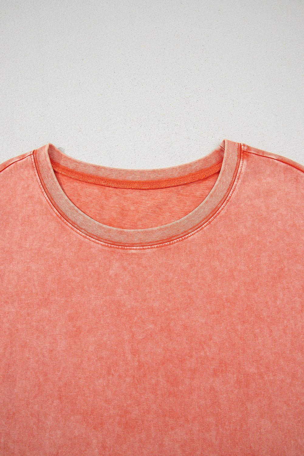 Carrot Mineral Wash Pocketed T-shirt Dress - MAD RUFFI