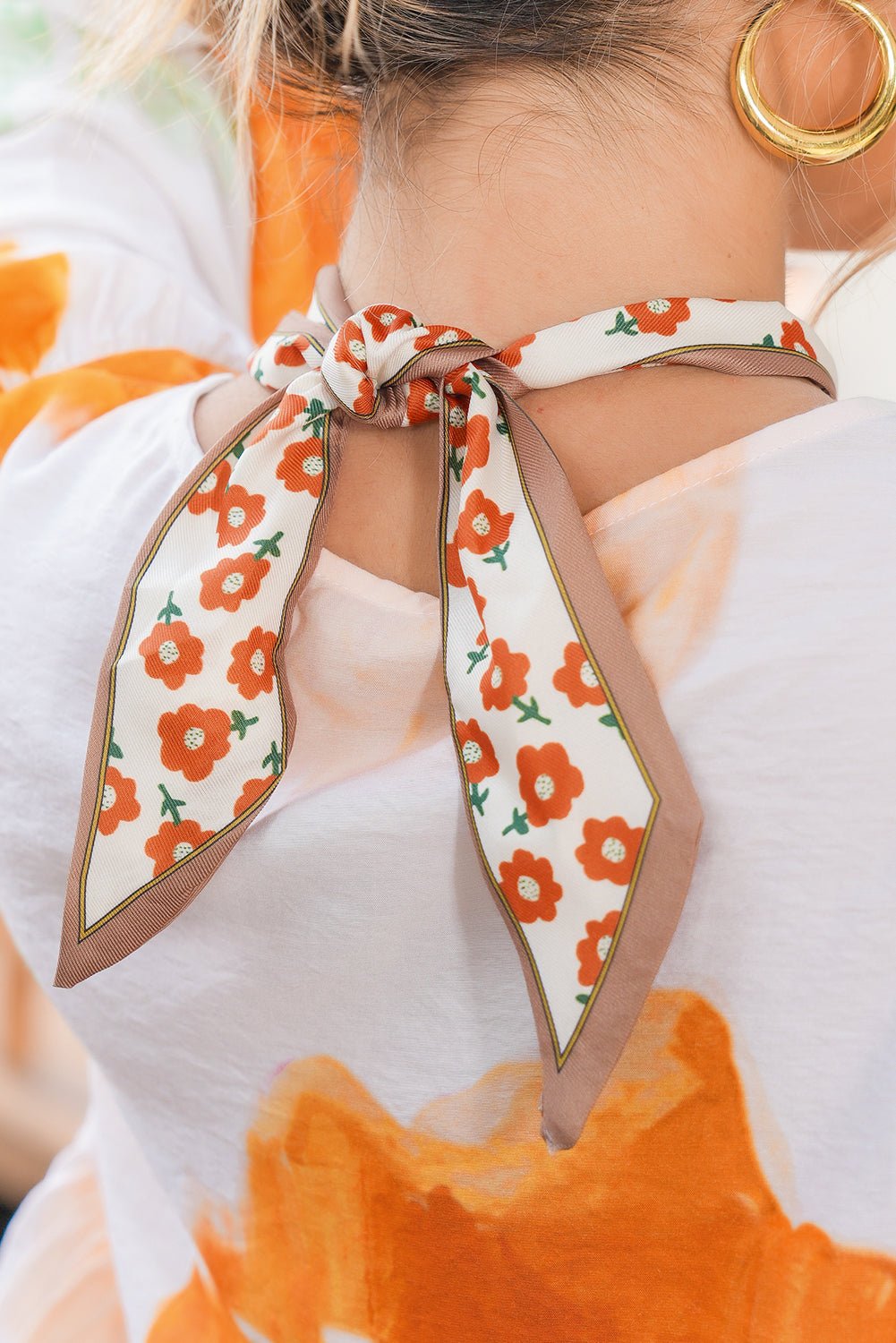 Carrot Vacation Starfish Pendant Floral Multifunction Scarf Necklace - MAD RUFFI