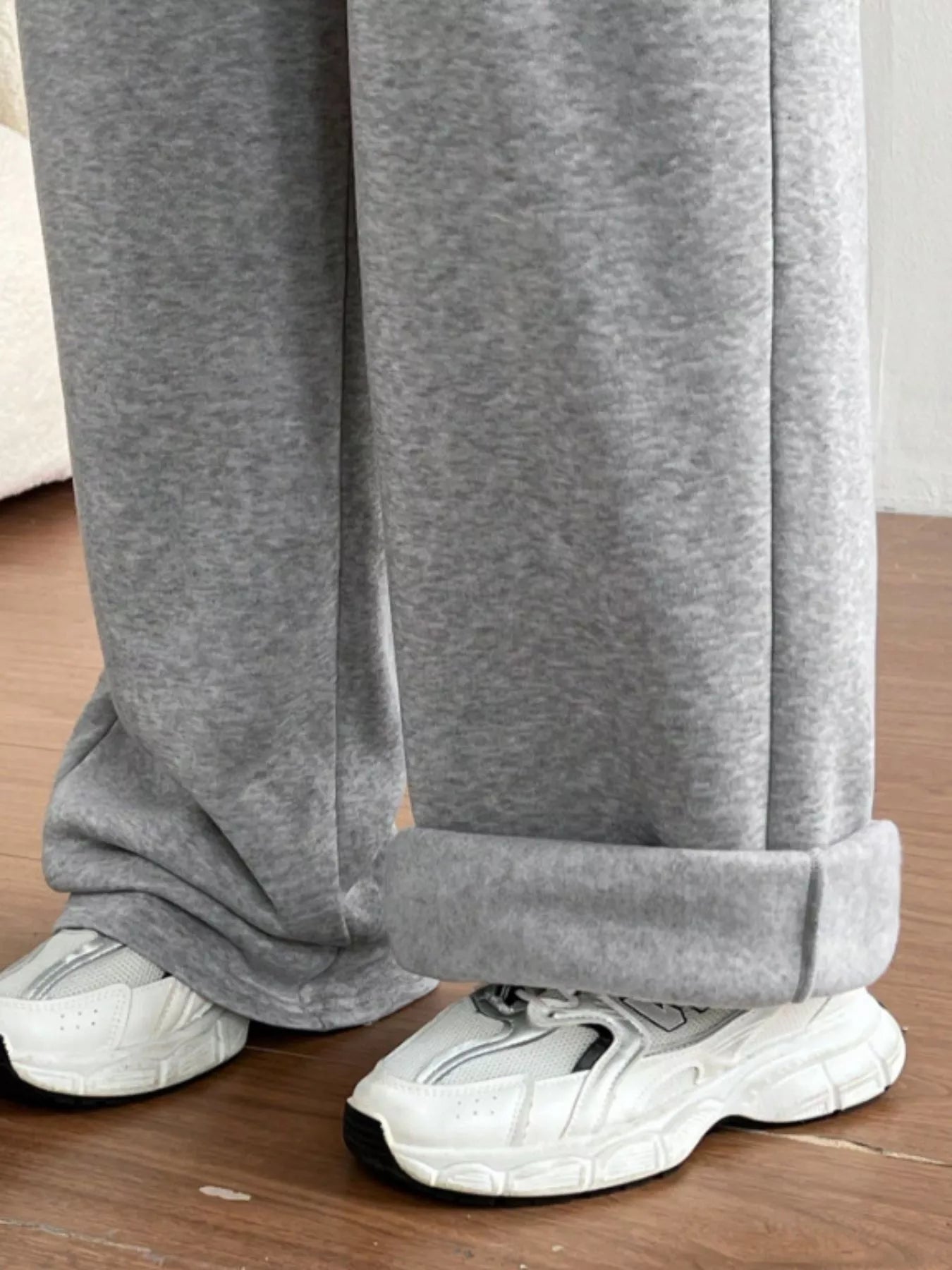 Casual Drawstring High Waist Wide Leg Sweatpants - MAD RUFFI