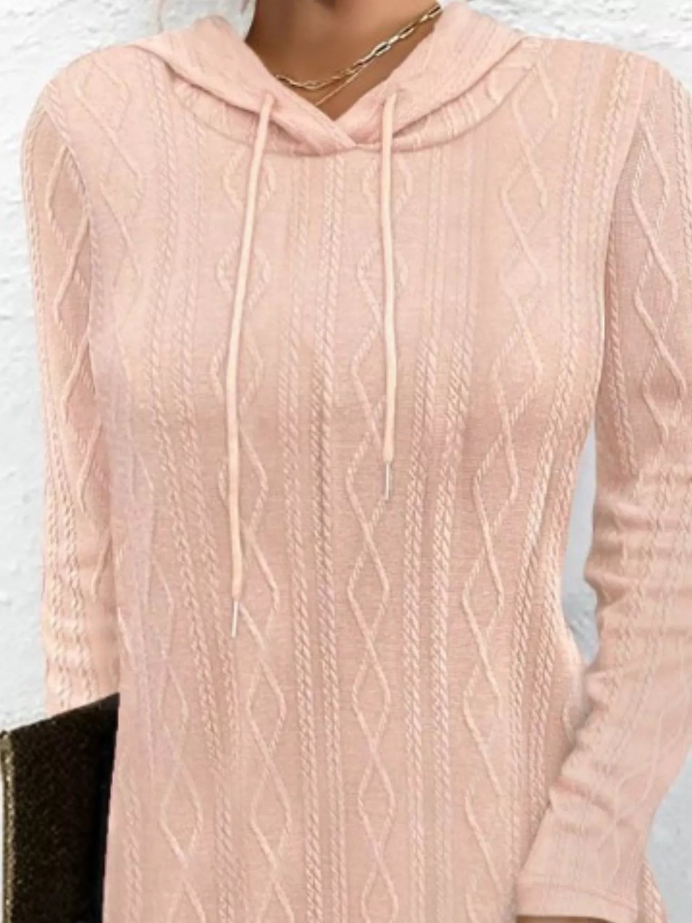 Casual Long Sleeve Hooded Knit Dress - MAD RUFFI