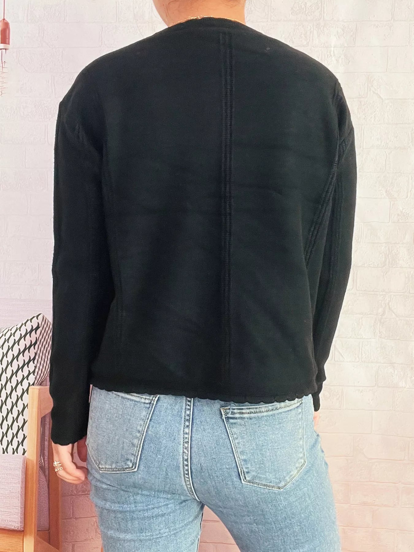 Cherry Embroidered Button Up Cardigan - MAD RUFFI