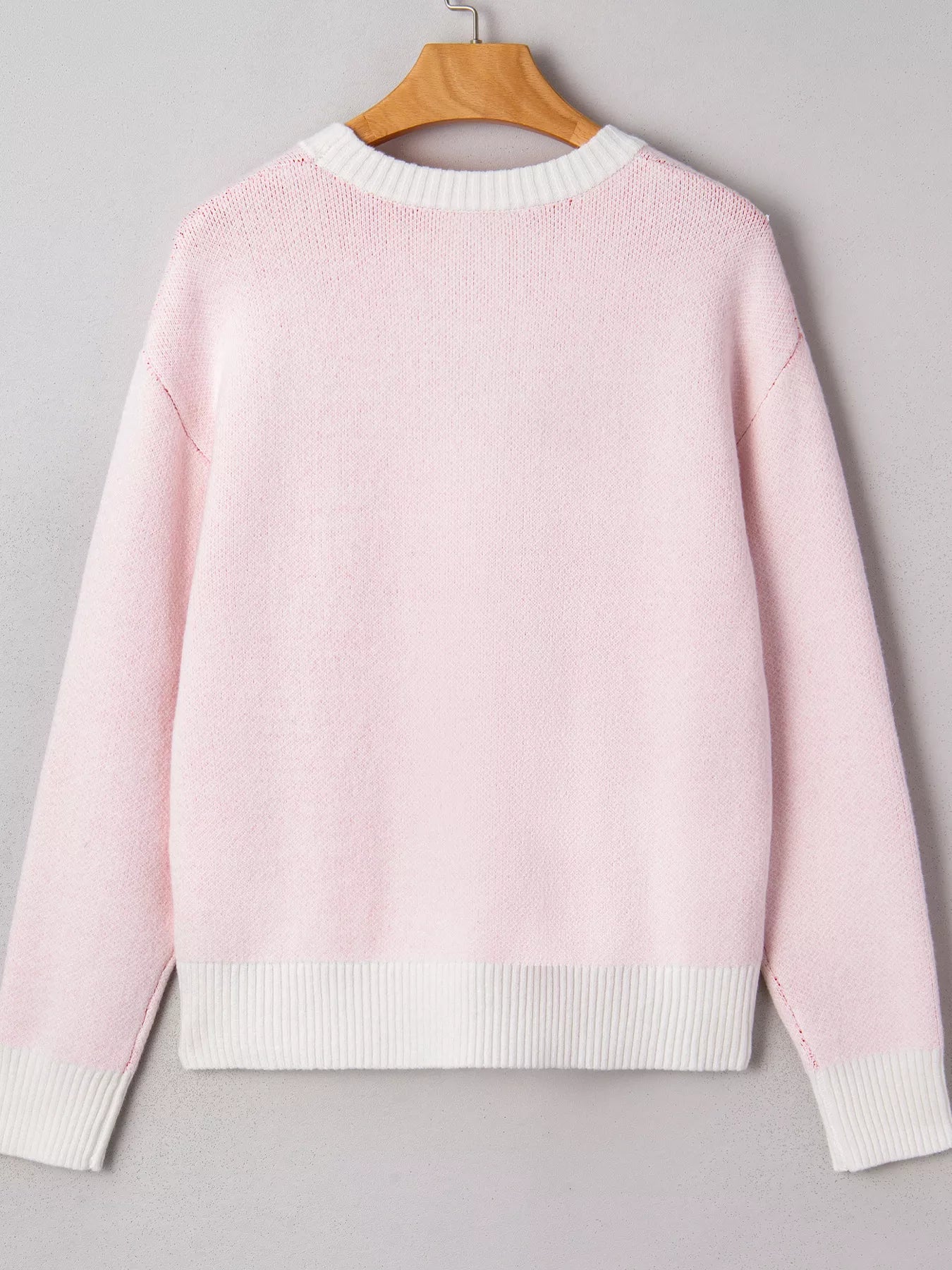 Cherry Pattern Drop Shoulder Sweater - MAD RUFFI