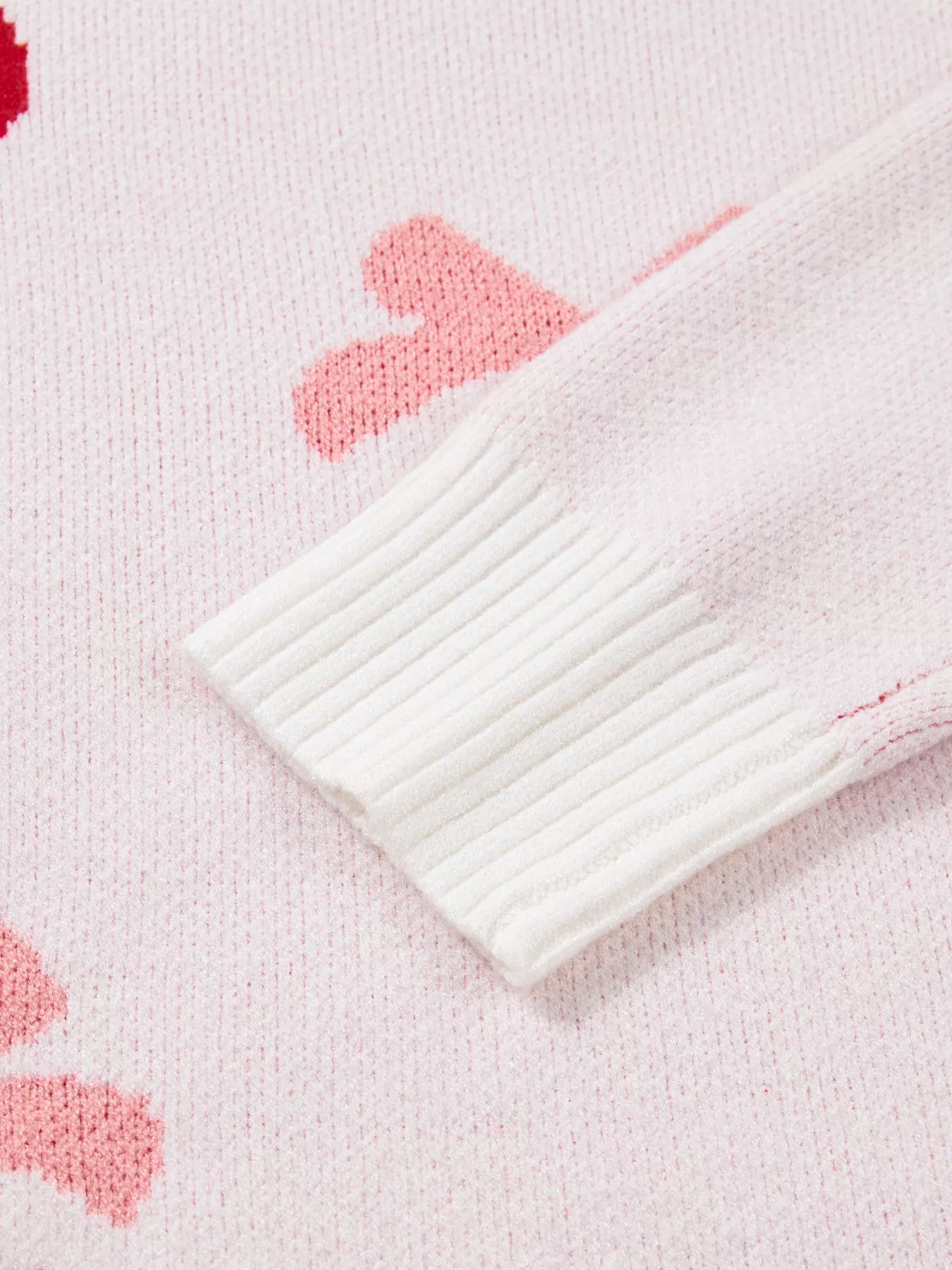 Cherry Pattern Drop Shoulder Sweater - MAD RUFFI