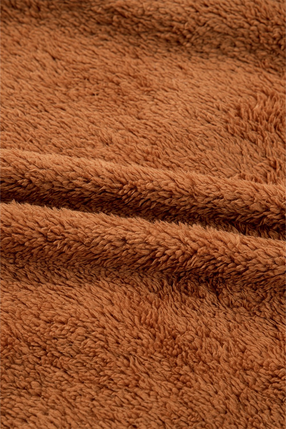 Chestnut Plush Patchwork Zipper Stand Neck Vest - MAD RUFFI