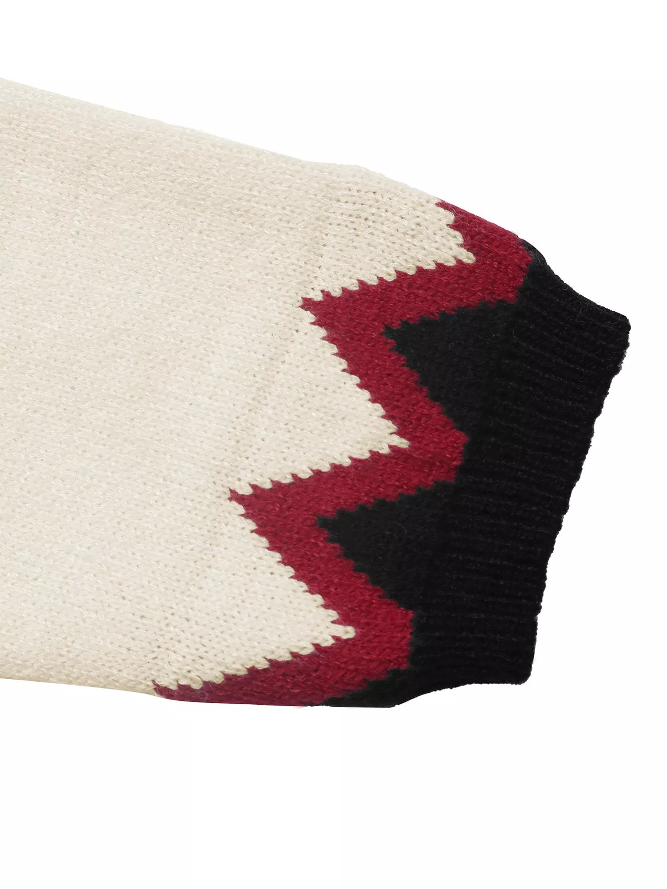 Chevron Pattern Long Sleeve Sweater - MAD RUFFI