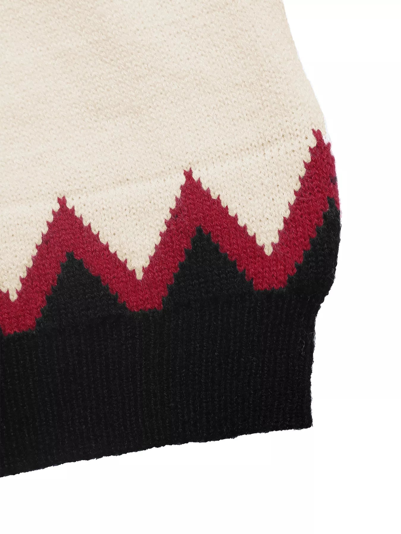 Chevron Pattern Long Sleeve Sweater - MAD RUFFI