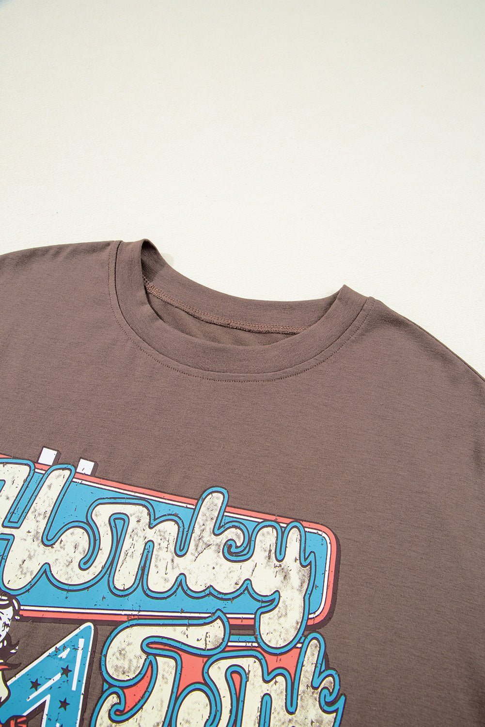 chicory coffee honky tonk honey graphic crew neck tee - MAD RUFFI