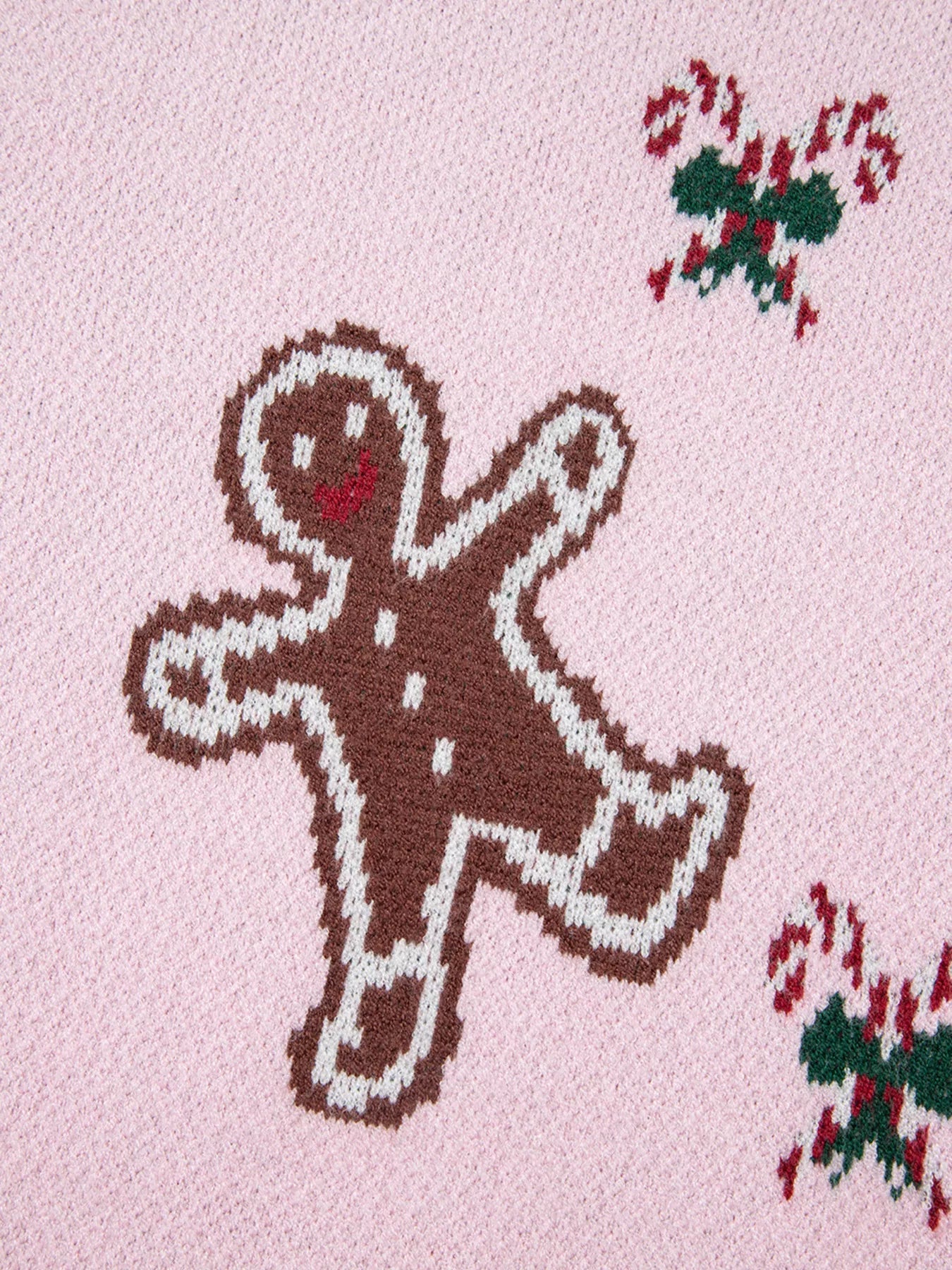 Christmas Ginger Bread Man Round Neck Casual Sweater - MAD RUFFI