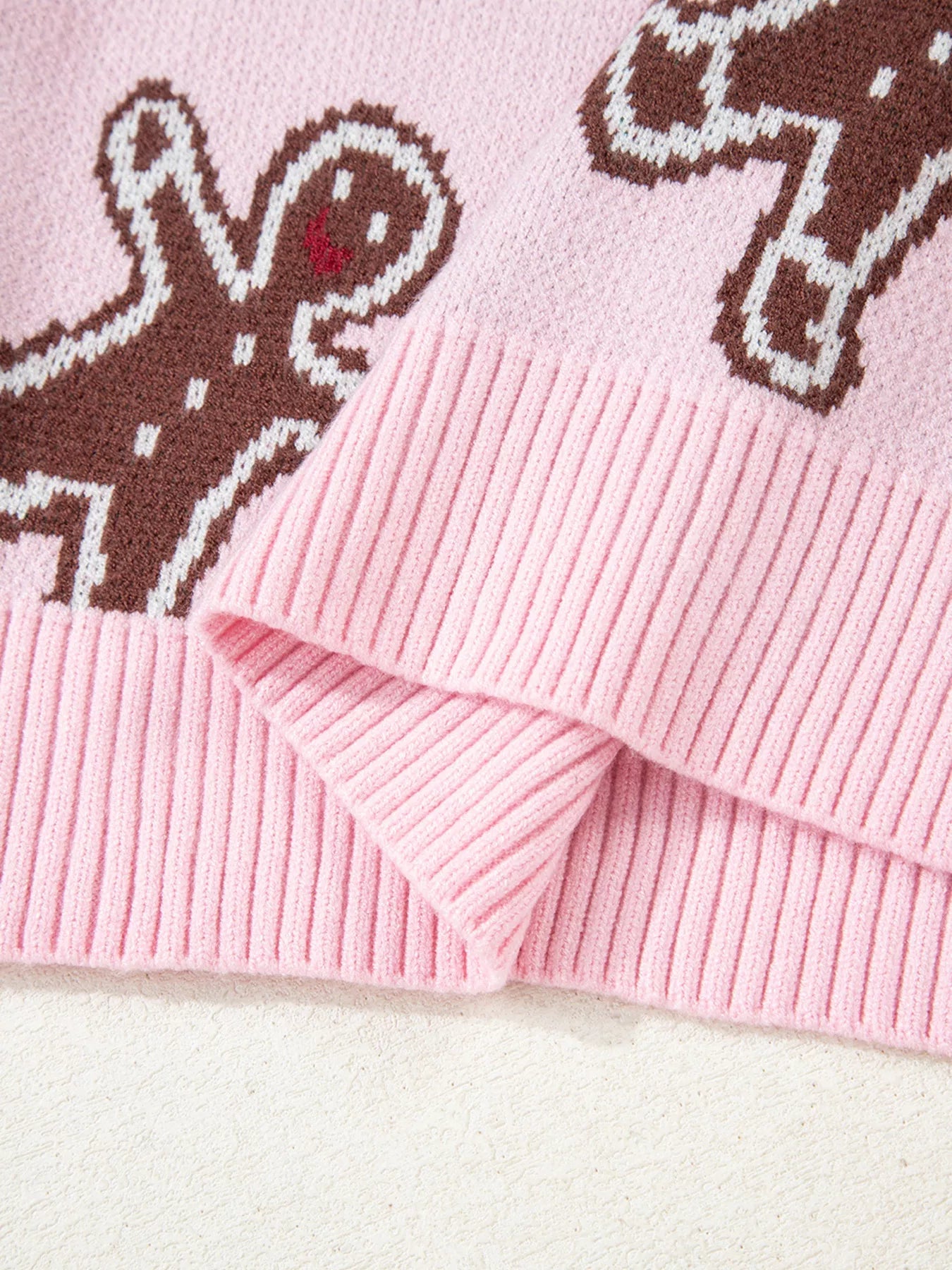 Christmas Ginger Bread Man Round Neck Casual Sweater - MAD RUFFI