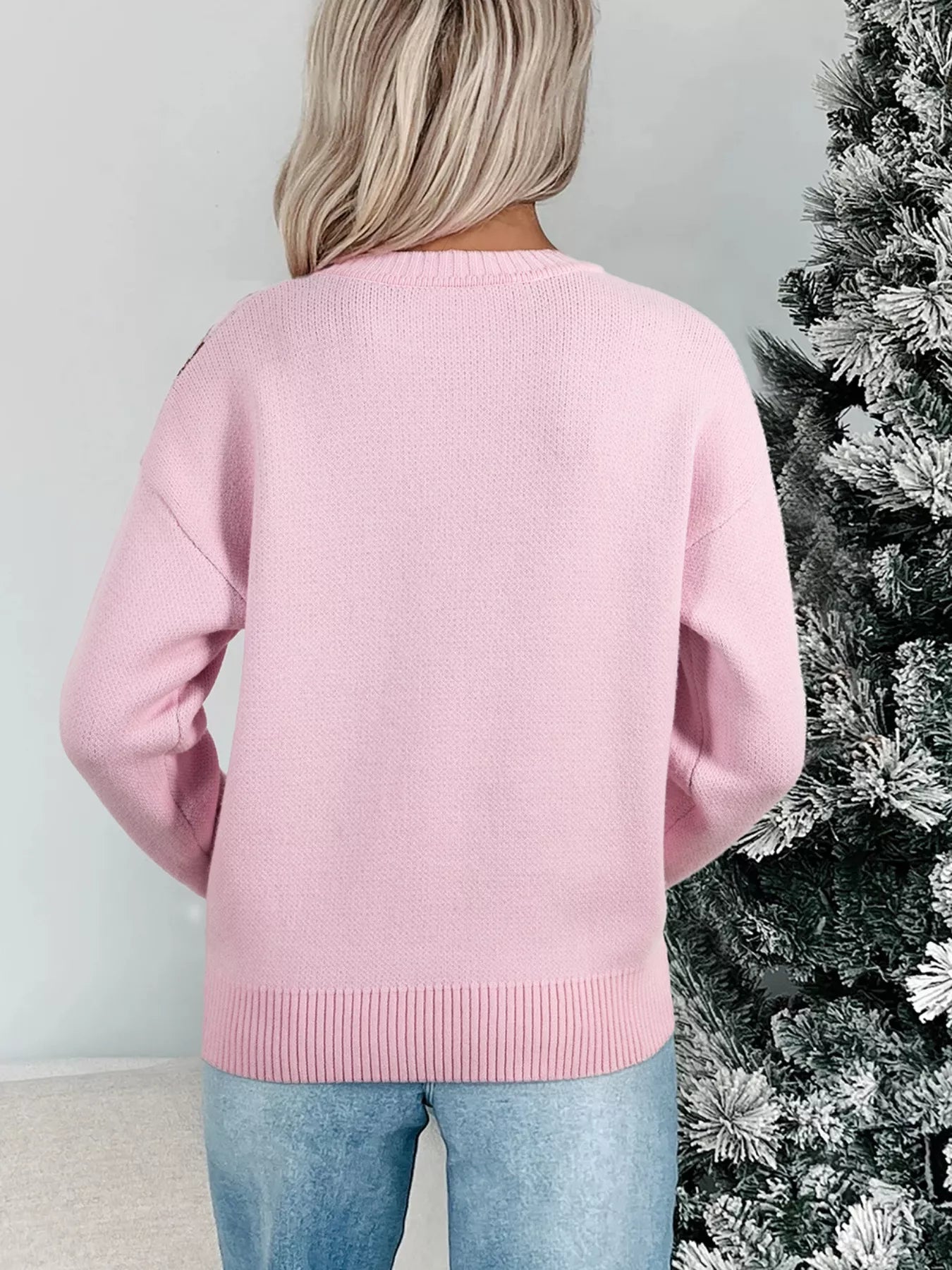 Christmas Ginger Bread Man Round Neck Casual Sweater - MAD RUFFI