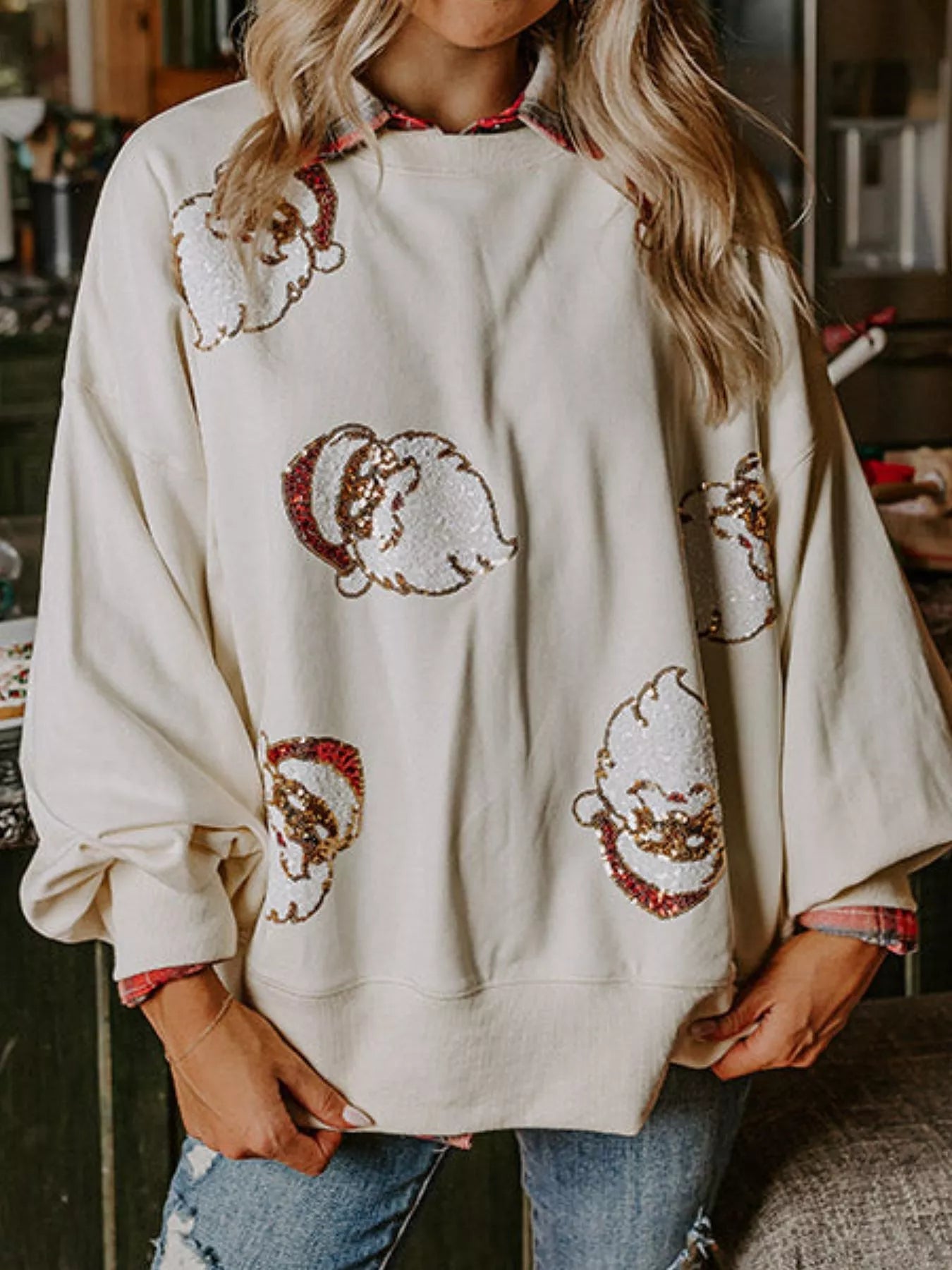 Christmas Santa Long Sleeve Sweatshirt - MAD RUFFI
