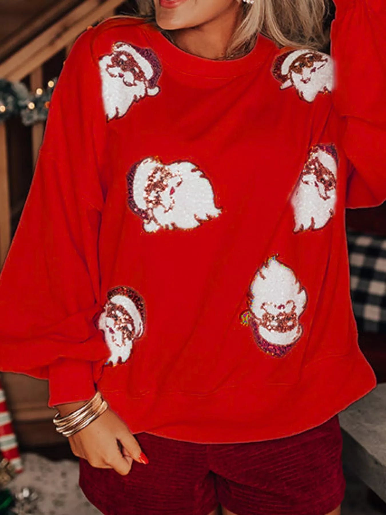 Christmas Santa Long Sleeve Sweatshirt - MAD RUFFI