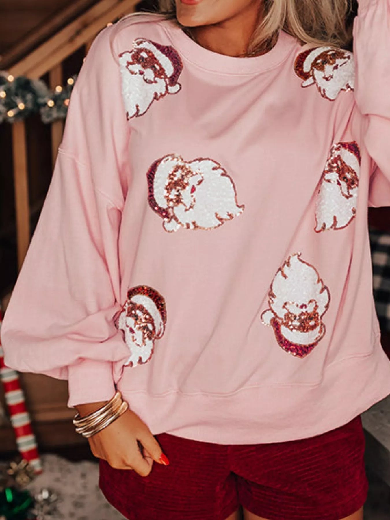 Christmas Santa Long Sleeve Sweatshirt - MAD RUFFI