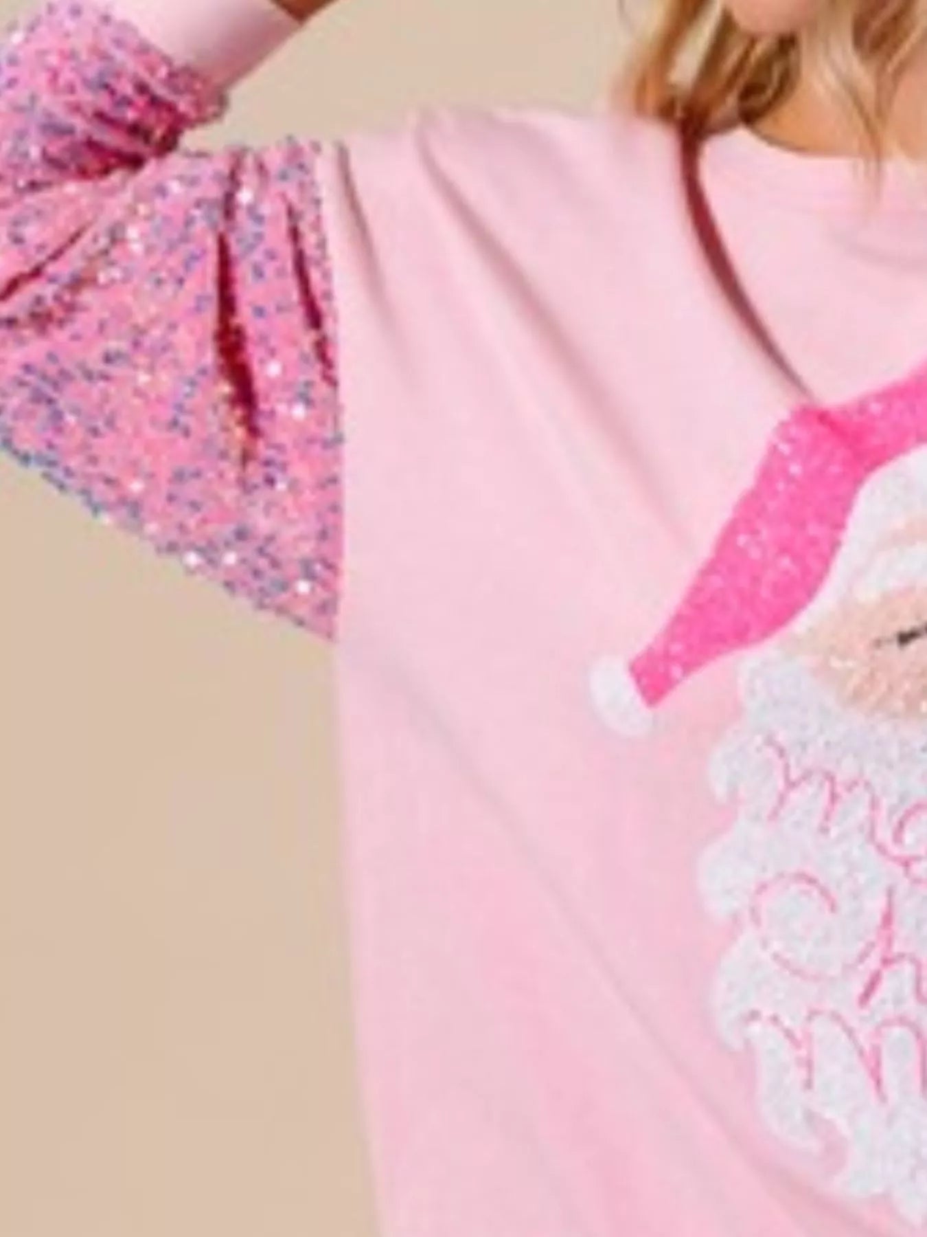 Christmas Theme Sequin Long Sleeve Sweatshirt - MAD RUFFI