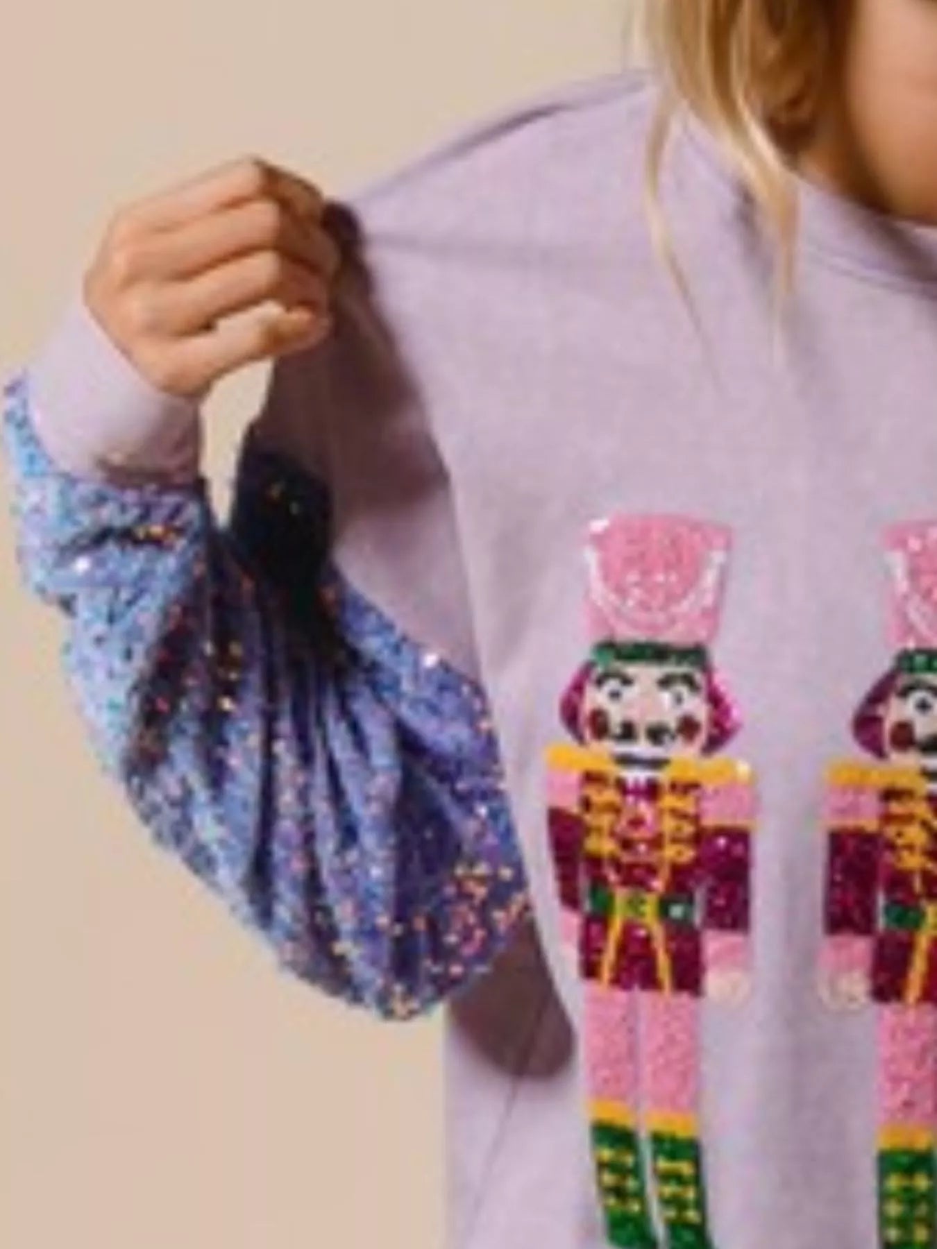 Christmas Theme Sequin Long Sleeve Sweatshirt - MAD RUFFI