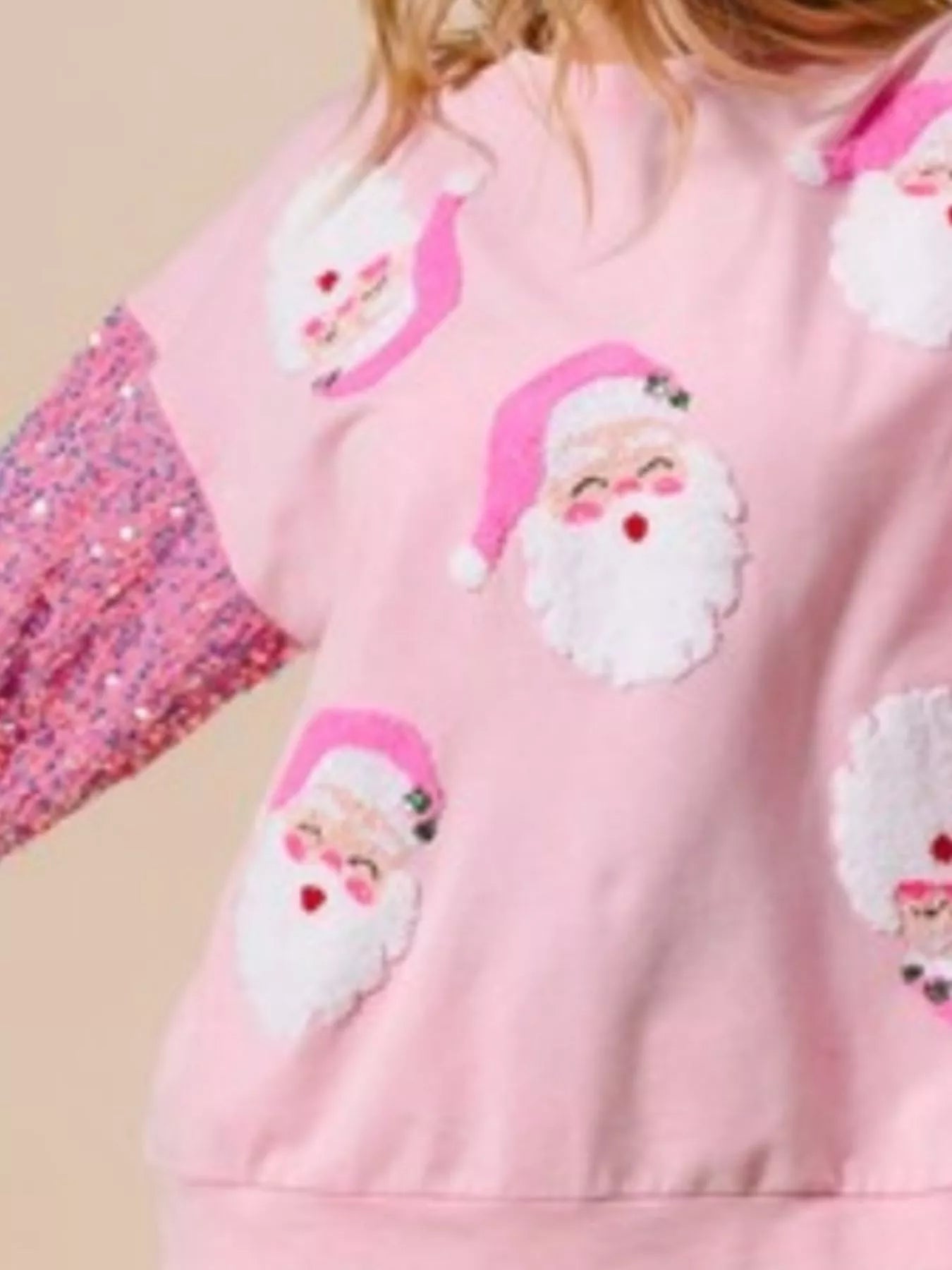 Christmas Theme Sequin Long Sleeve Sweatshirt - MAD RUFFI