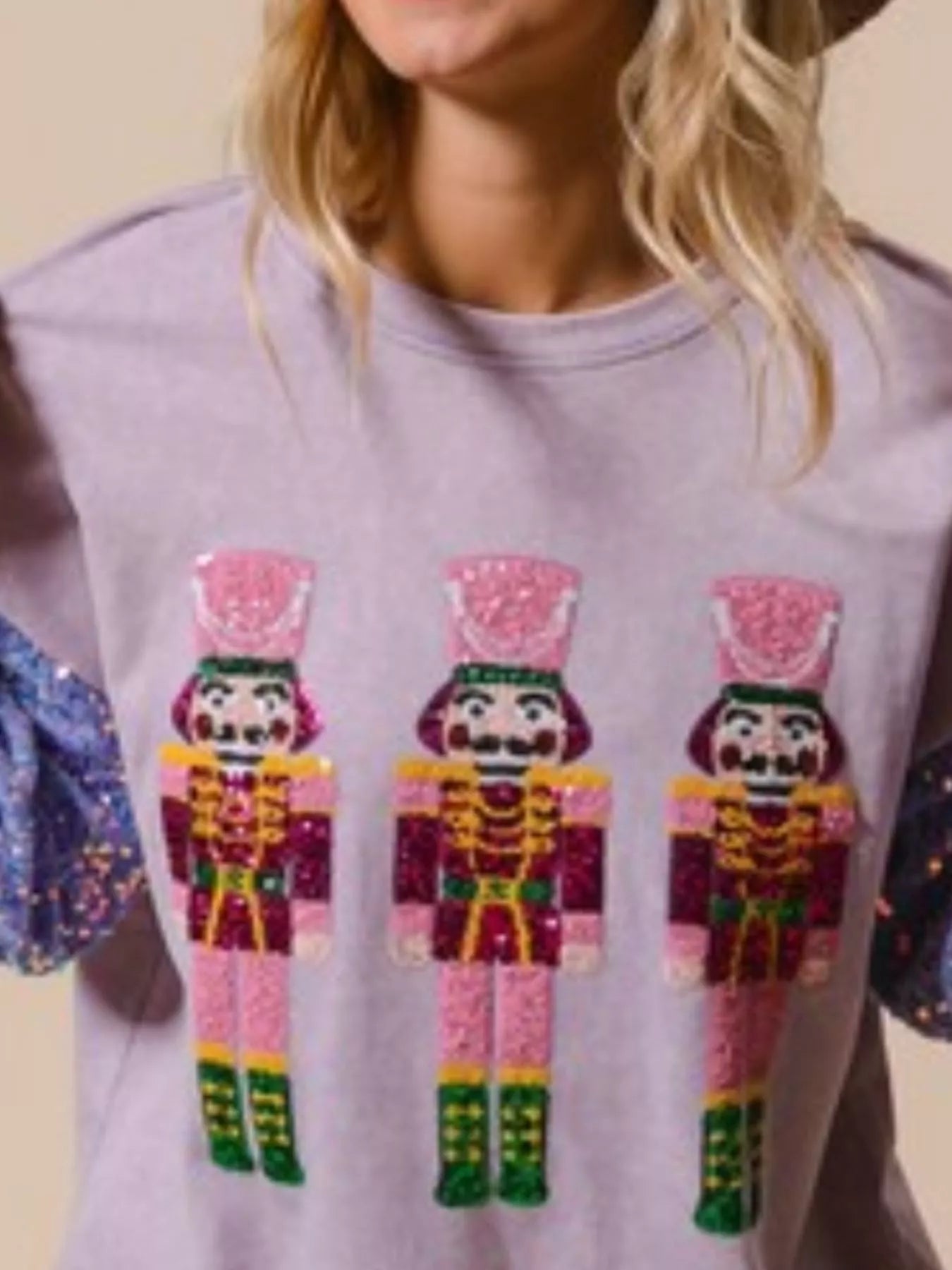 Christmas Theme Sequin Long Sleeve Sweatshirt - MAD RUFFI