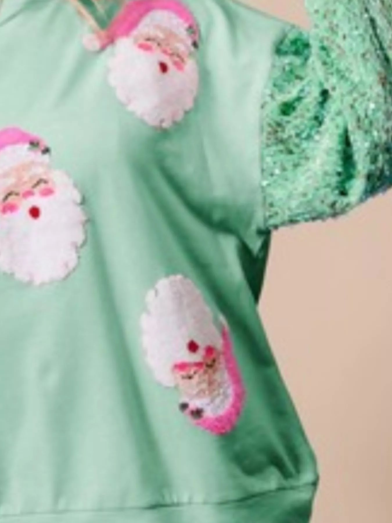 Christmas Theme Sequin Long Sleeve Sweatshirt - MAD RUFFI