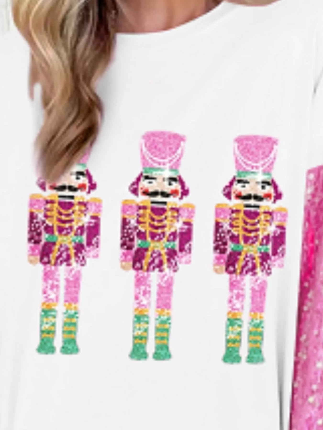 Christmas Theme Sequin Long Sleeve Sweatshirt - MAD RUFFI