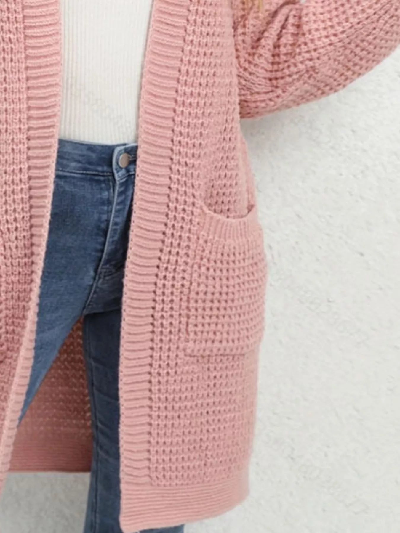 Chunky Knit Open Front Cardigan - MAD RUFFI