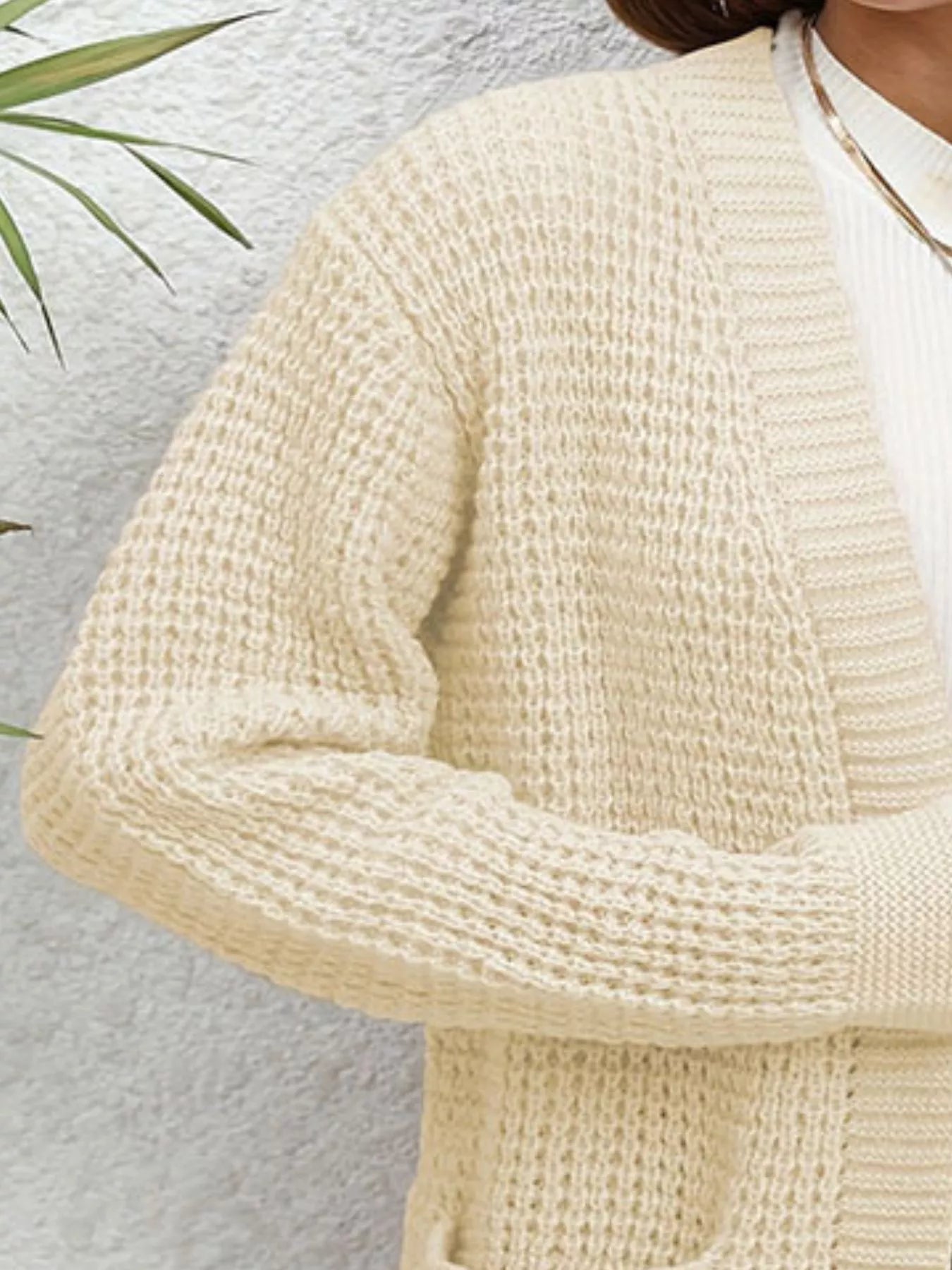 Chunky Knit Open Front Cardigan - MAD RUFFI
