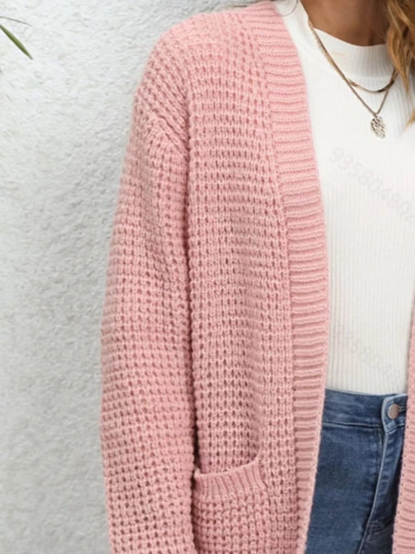 Chunky Knit Open Front Cardigan - MAD RUFFI