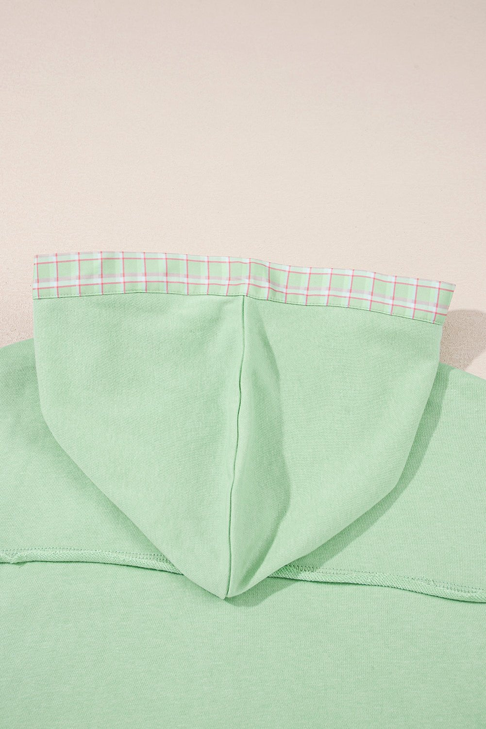 Clearly Aqua Lace Floral Patchwork Hooded Henley Top - MAD RUFFI