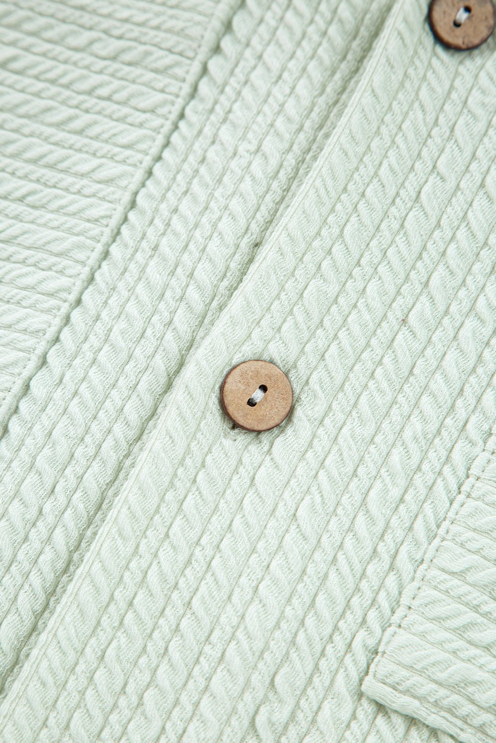 Clearly Aqua Textured Patch Chest Pocket Shirt and Pants Set - MAD RUFFI