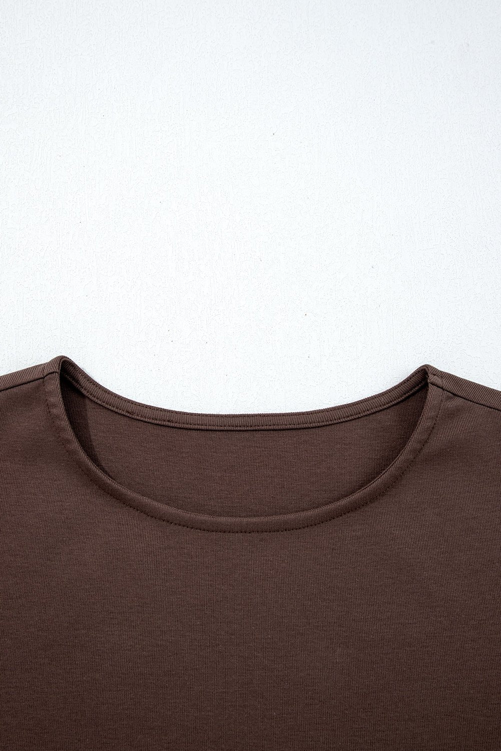 Coffee Knit Top Patchwork Pleated Half Sleeve Long Dress - MAD RUFFI