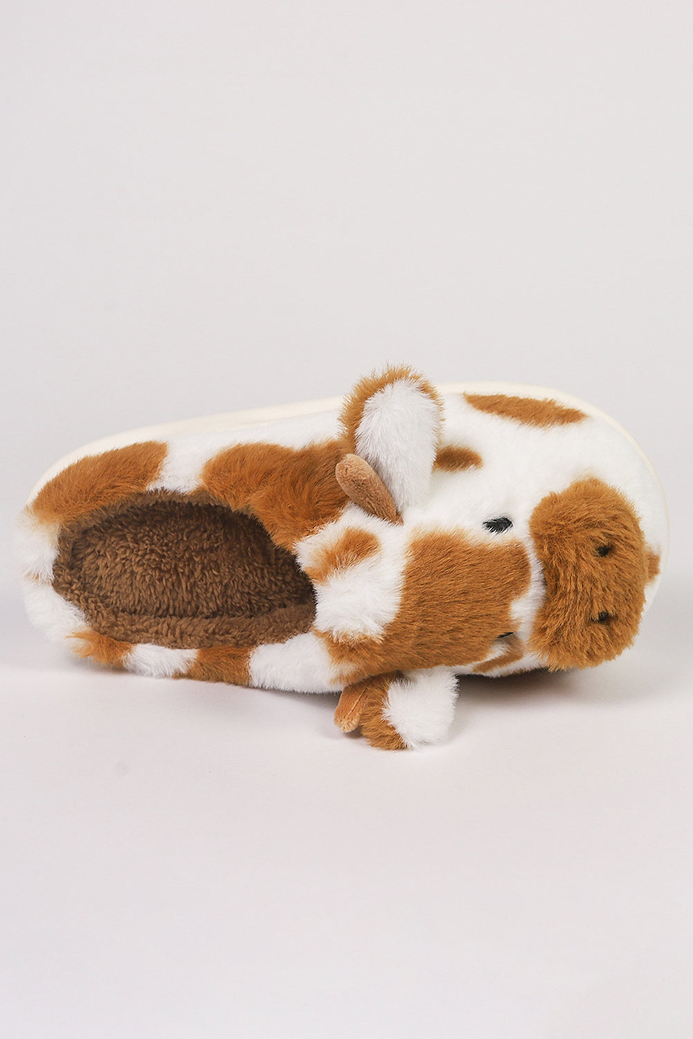 Coffee Plush Cartoon Cow Thermal Home Slippers - MAD RUFFI