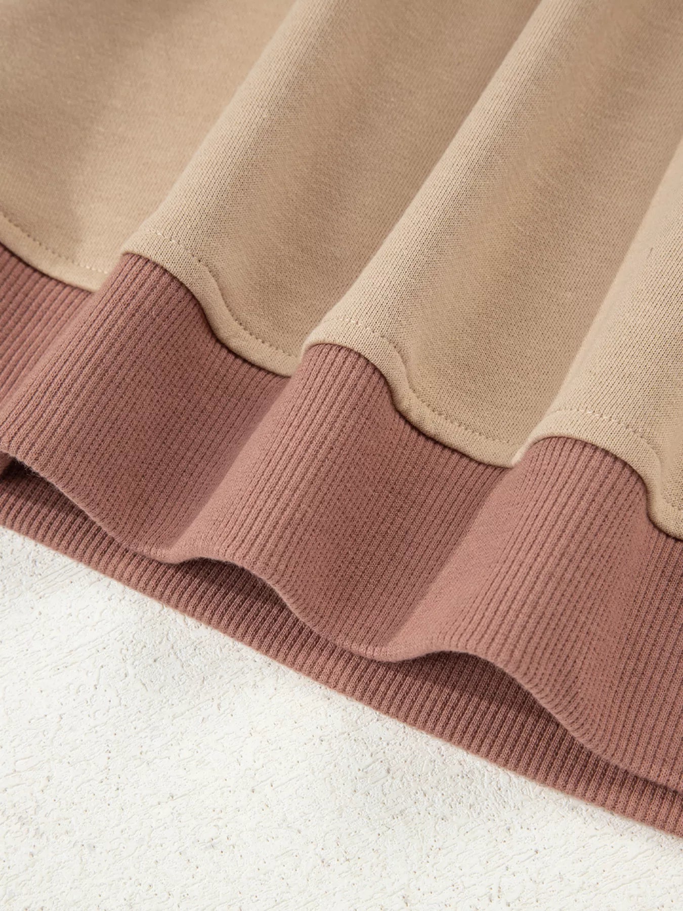 Color Block Long Sleeve Crop Top Drawstring Pant Set - MAD RUFFI