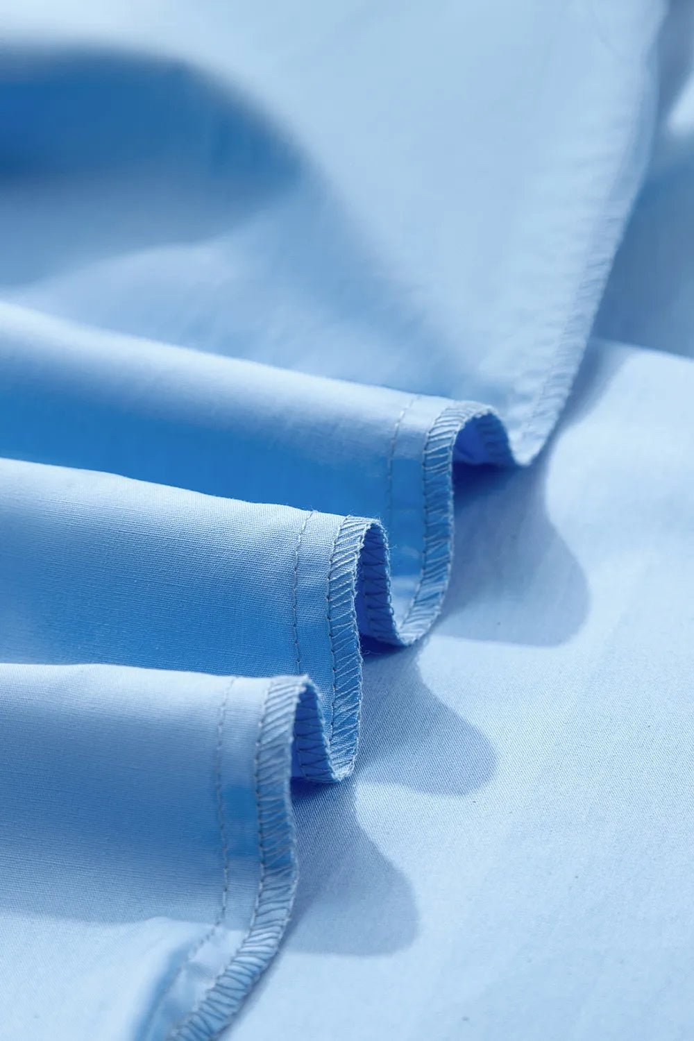 Contrast Notched Neck Frilly Detail Short Sleeve Blouse - MAD RUFFI