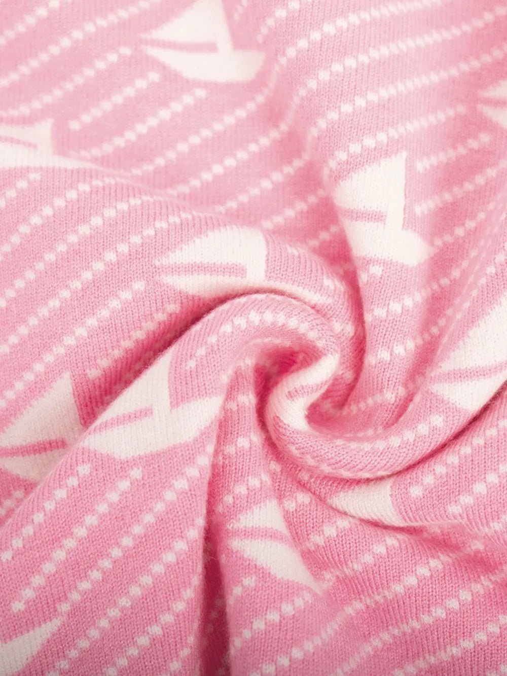 Contrast Round Neck Long Sleeve Sweater - MAD RUFFI