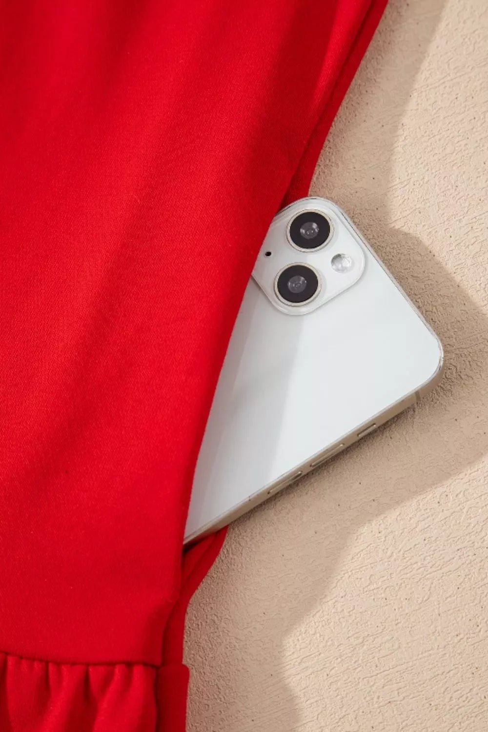 Contrast Striped Collar Patchwork Puff Sleeve Ruffle Hem Mini Dress - MAD RUFFI