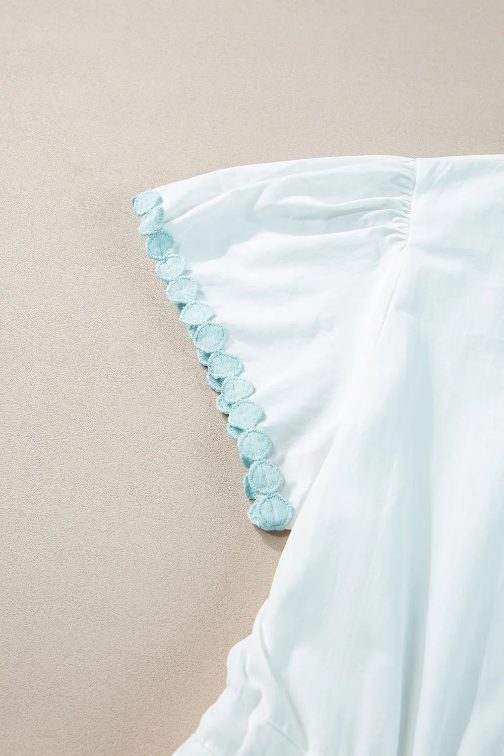 Contrast Trim Button Up Short Sleeve Dress - MAD RUFFI